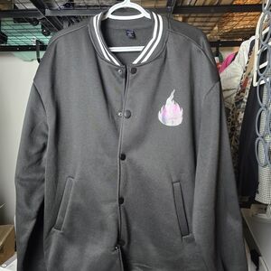 Black Varsity Jacket with Logo